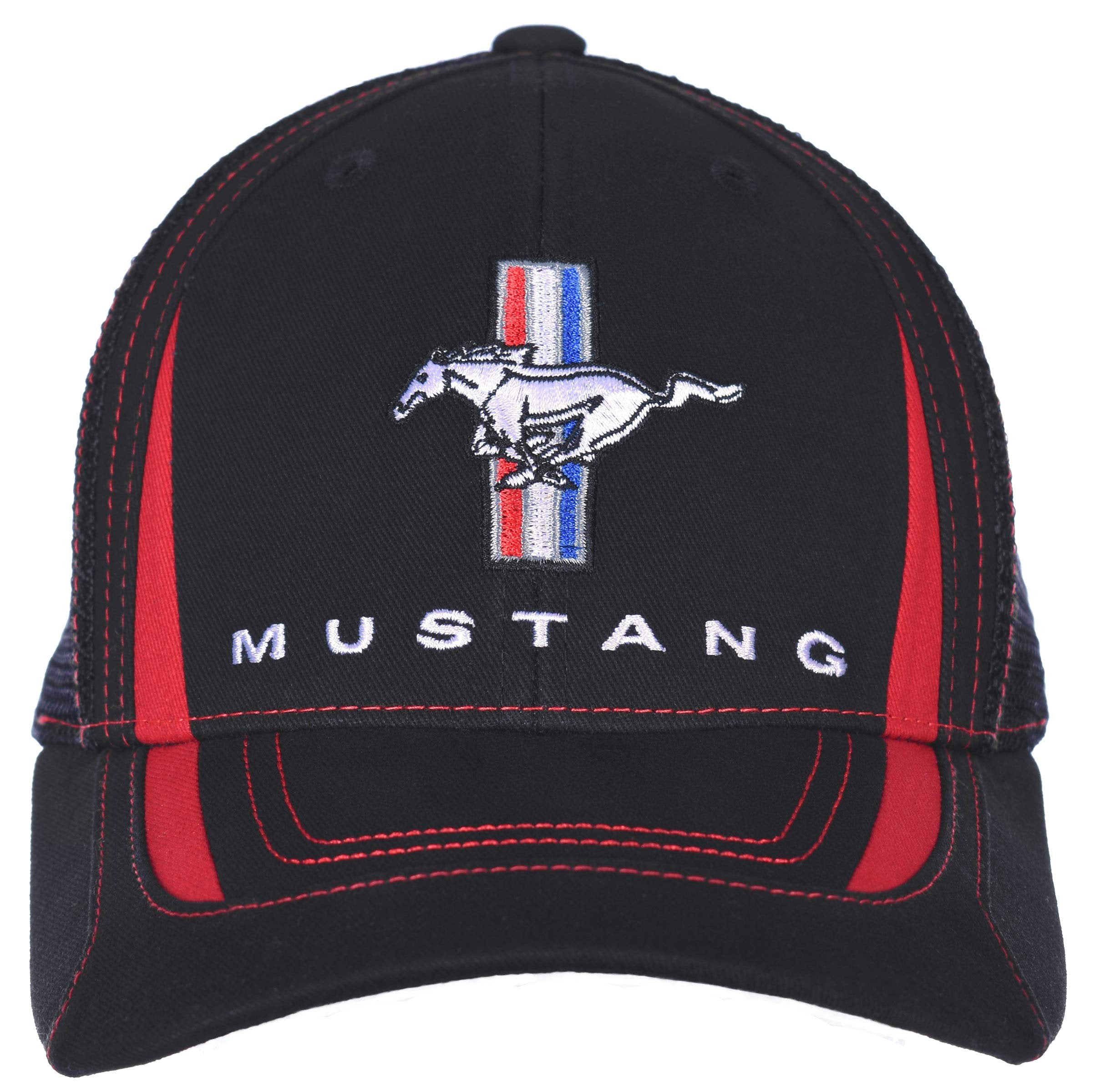 Ford Mustang Cap Adjustable Black Trucker Hat