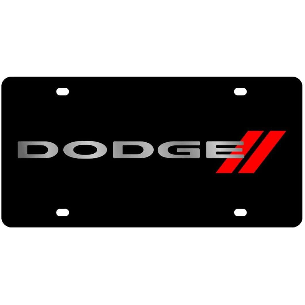Eurosport Daytona License Plate for Dodge Black Laser Acrylic - 2402N-1-SR1 Performance