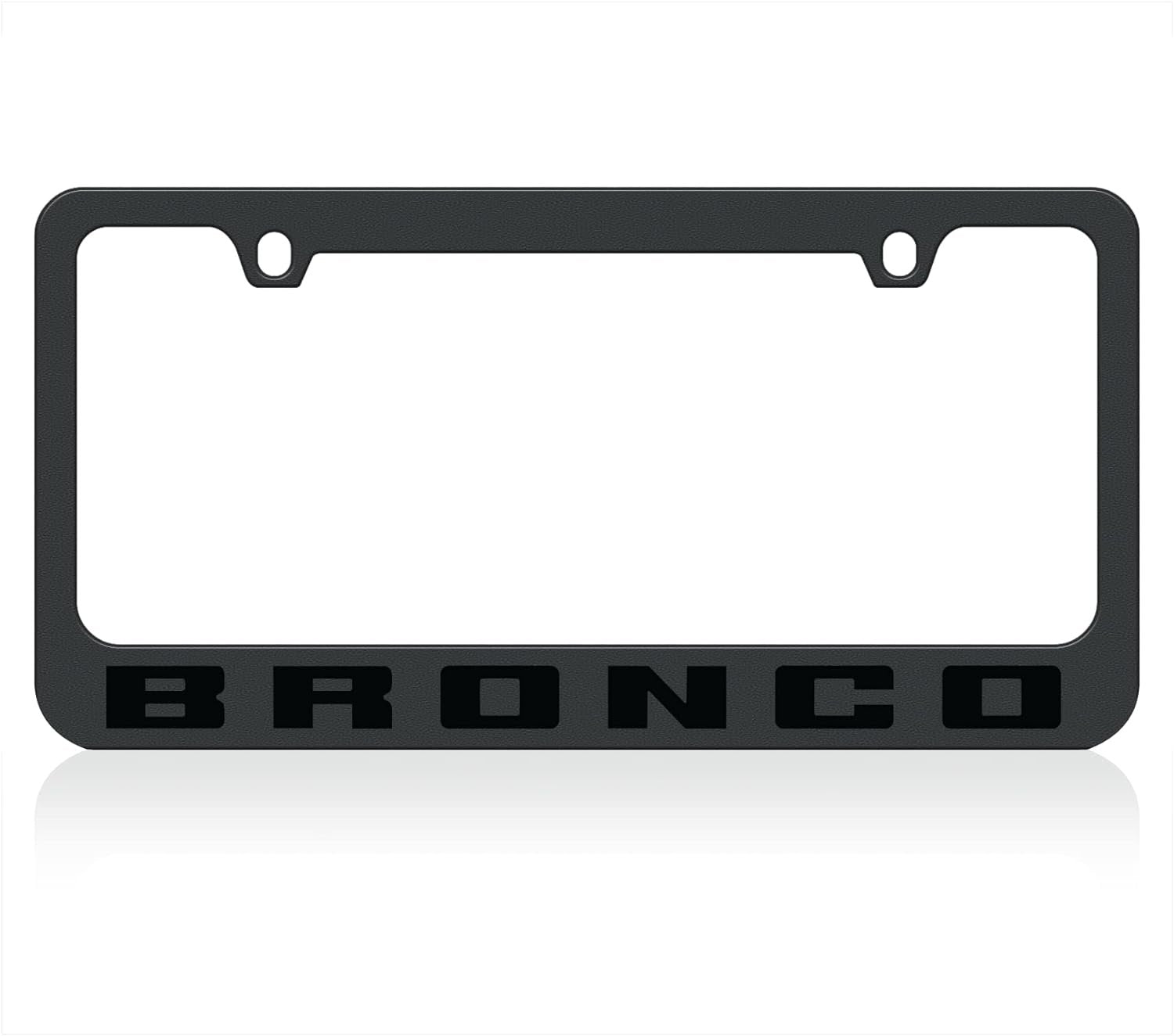 2021-2025 Ford Bronco License Plate Frame - Black with Black Logo