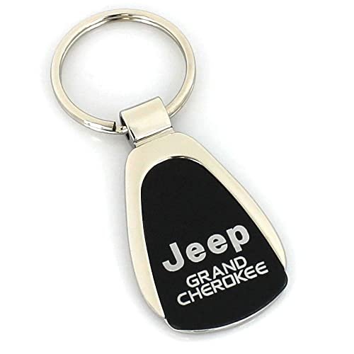 Au-Tomotive Gold, INC. Jeep Grand Cherokee Black Tear Drop Key Chain