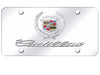 Cadillac License Plate - Chrome Logo on Stainless Steel