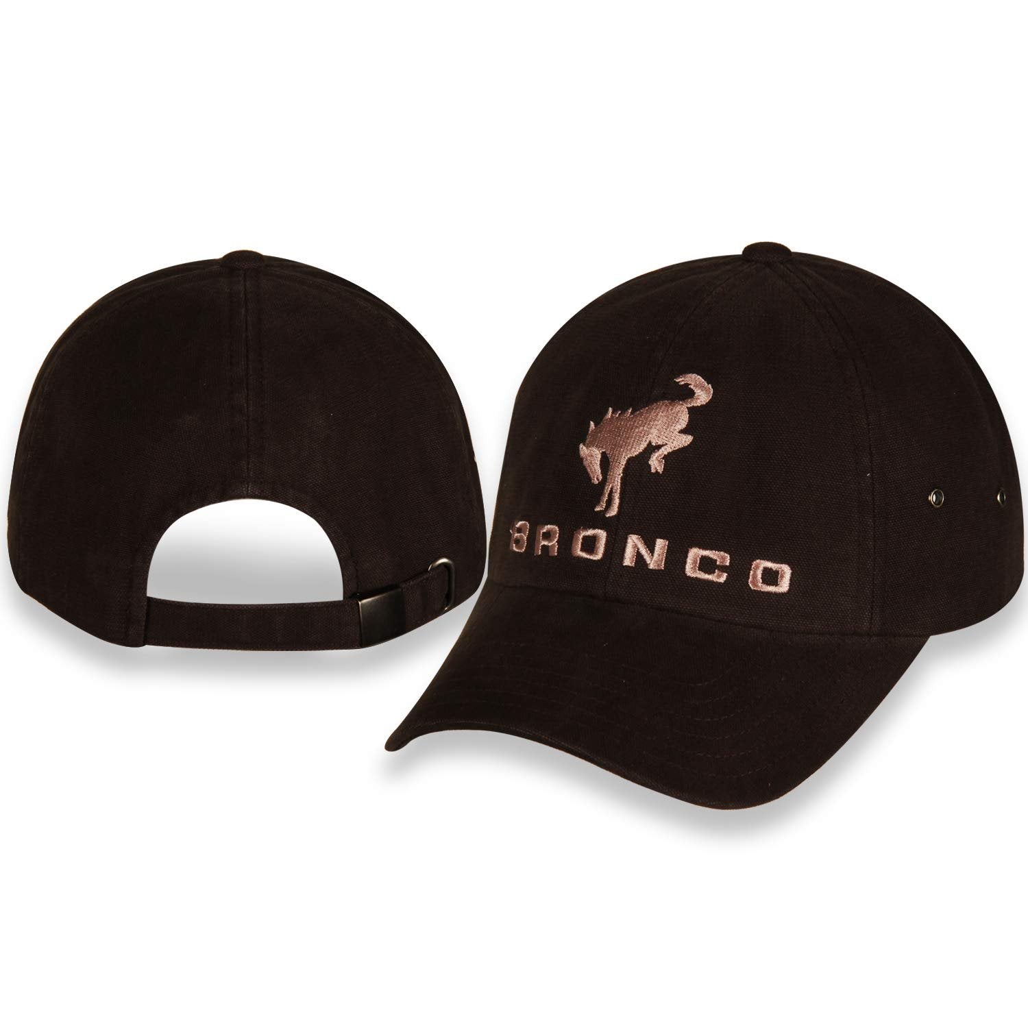 Ford Bronco Dark Brown Unstructured Washed Canvas Cap/Hat with Adjustable Closure
