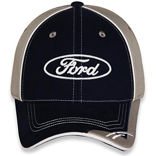 Ford Racing Hat - Blue Gray Ford Baseball Cap White Oval Logo