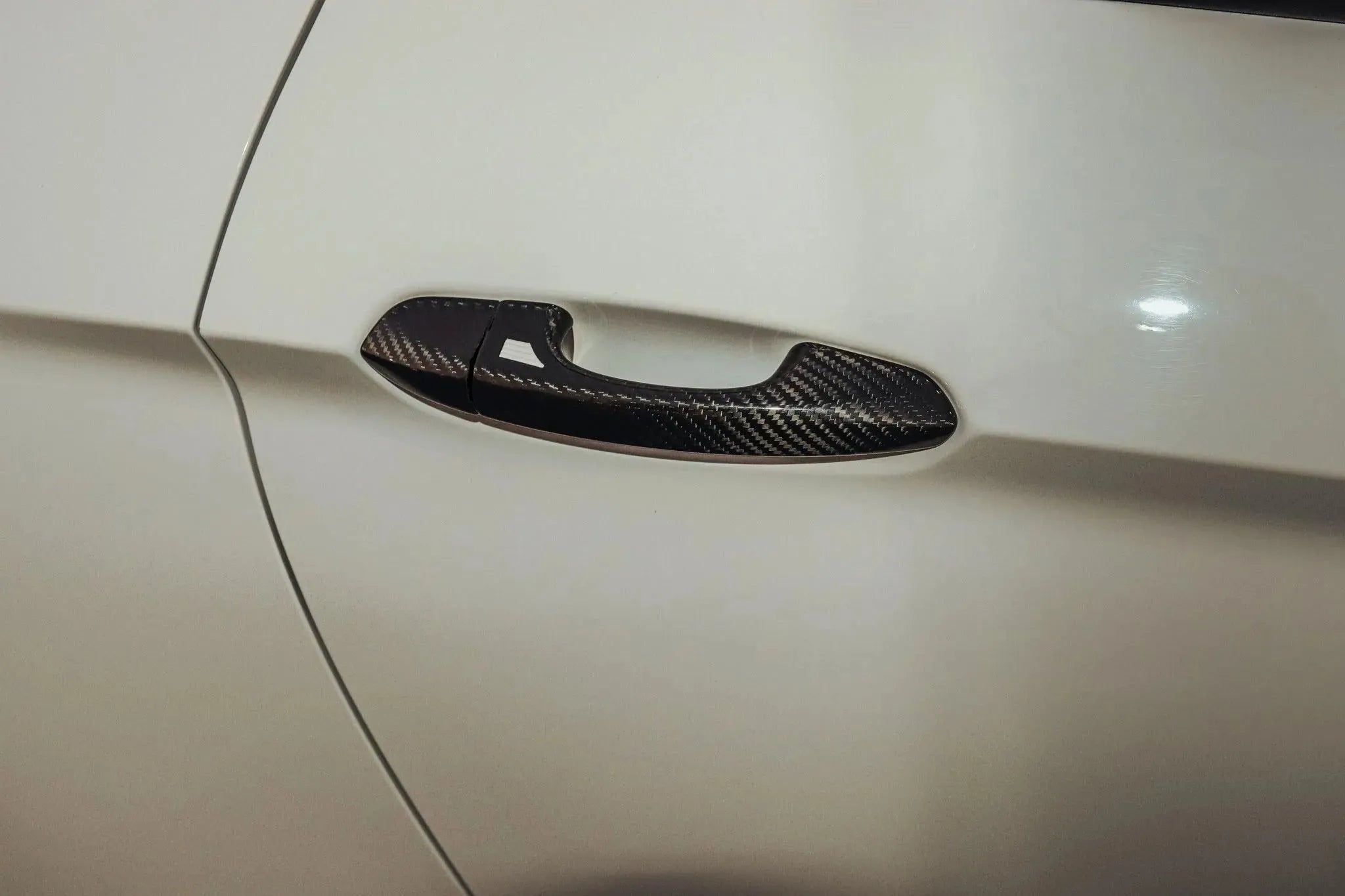 Mustang 2015-2023 Carbon Fiber Exterior Door Handle Covers - carbonaddons Carbon Fiber Parts, Accessories, Upgrades, Mods
