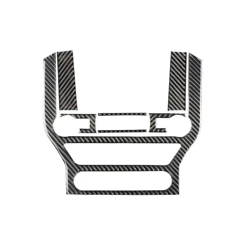 Mustang 2015-2023 Real Carbon Fiber Infotainment Radio Overlay - carbonaddons Carbon Fiber Parts, Accessories, Upgrades, Mods
