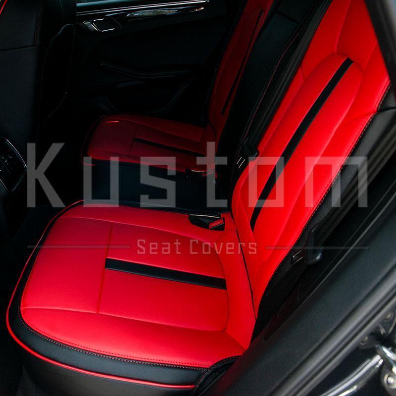 2014-Up Porsche Macan Two-tone Leather Seat Covers - Kustom Cover