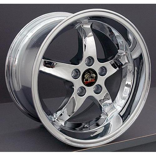 17" Replica FR04 Fits Ford Mustang Cobra 17x10.5 in Chrome-SR1 Performance