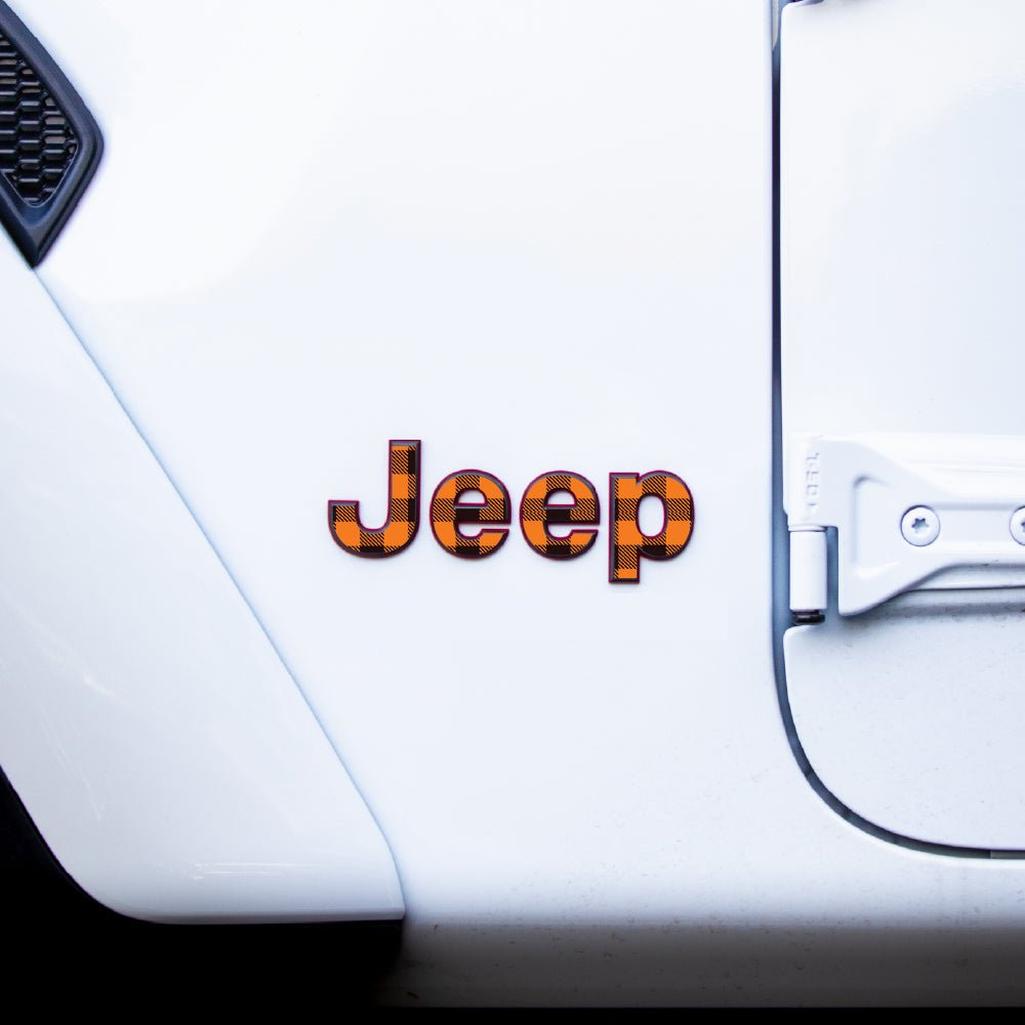 JEEP Wrangler Emblem Overlay Decal Set | Fits JL, JK, TJ & YJ