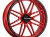 A11R Krank XL Split V-Spoke Design Raceline Wheel - Red with Satin Black Ring