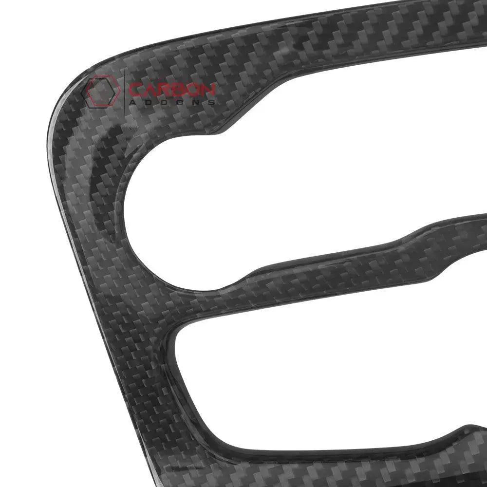 Real carbon fiber center console cover for 2015-2023 Dodge Challenger - carbonaddons Carbon Fiber Parts, Accessories, Upgrades, Mods