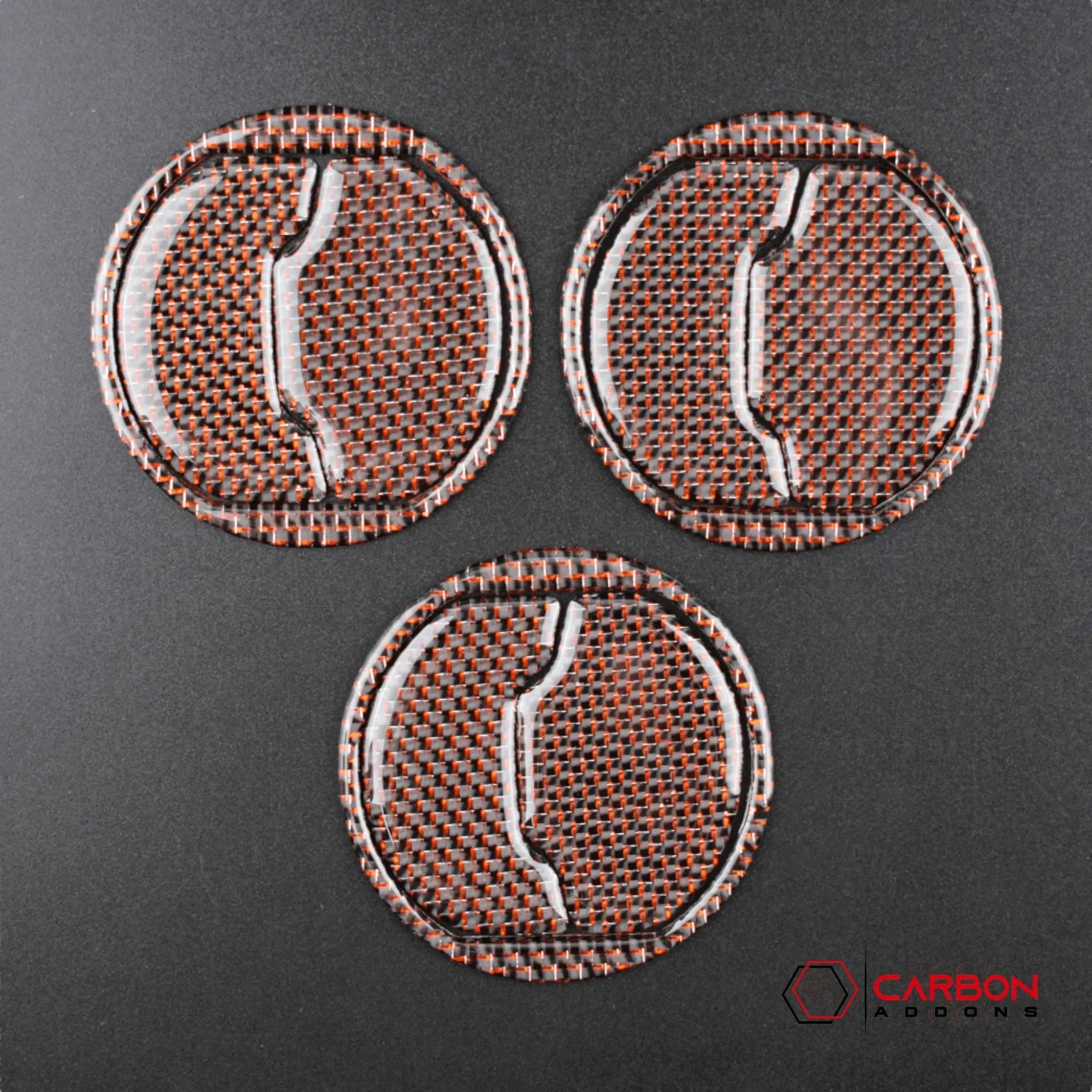 Reflective Carbon Fiber Center Air Vent Outlet Trim Overlay for Ford Mustang 2015-2023 - carbonaddons Carbon Fiber Parts, Accessories, Upgrades, Mods