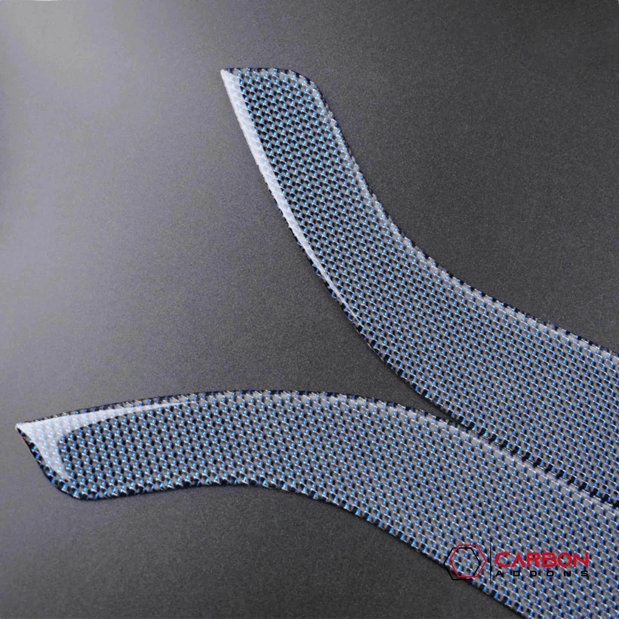 Reflective Carbon Fiber Front/Rear Door Panel Overlay for Ford Mustang 2015-2023 - carbonaddons Carbon Fiber Parts, Accessories, Upgrades, Mods