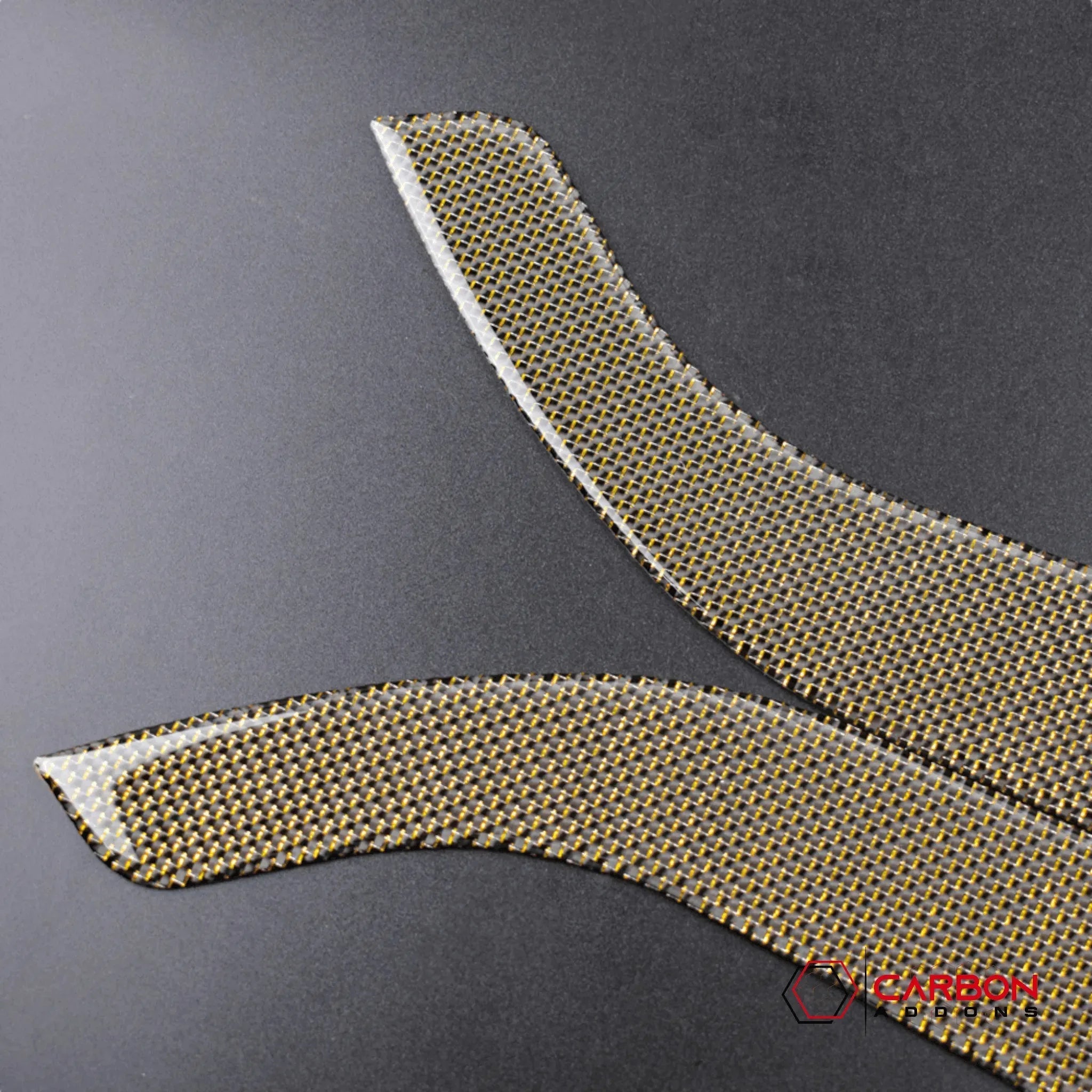 Reflective Carbon Fiber Front/Rear Door Panel Overlay for Ford Mustang 2015-2023 - carbonaddons Carbon Fiber Parts, Accessories, Upgrades, Mods