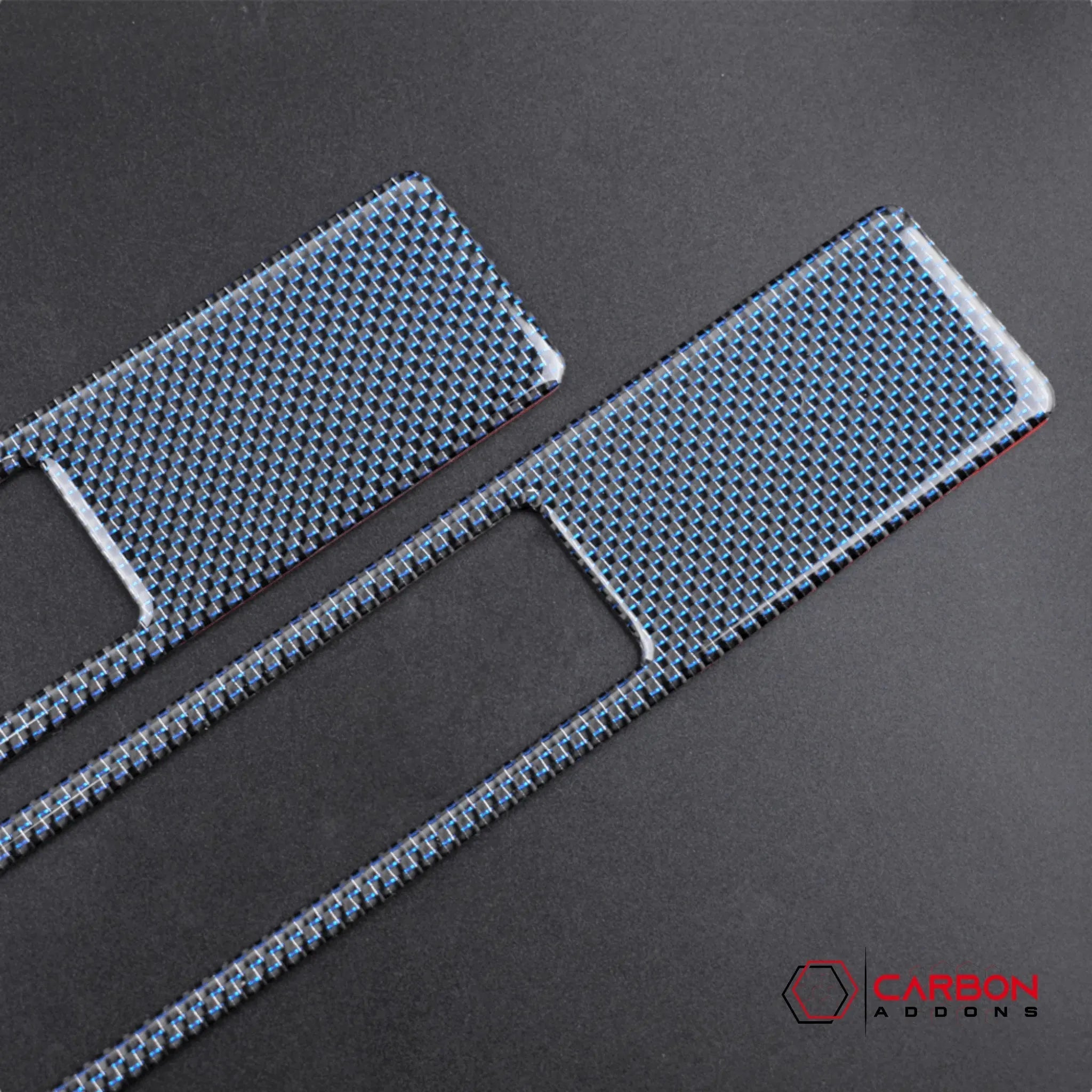 Reflective Carbon Fiber Inner Door Sills Trim Overlay for Ford Mustang 2015-2023 - carbonaddons Carbon Fiber Parts, Accessories, Upgrades, Mods