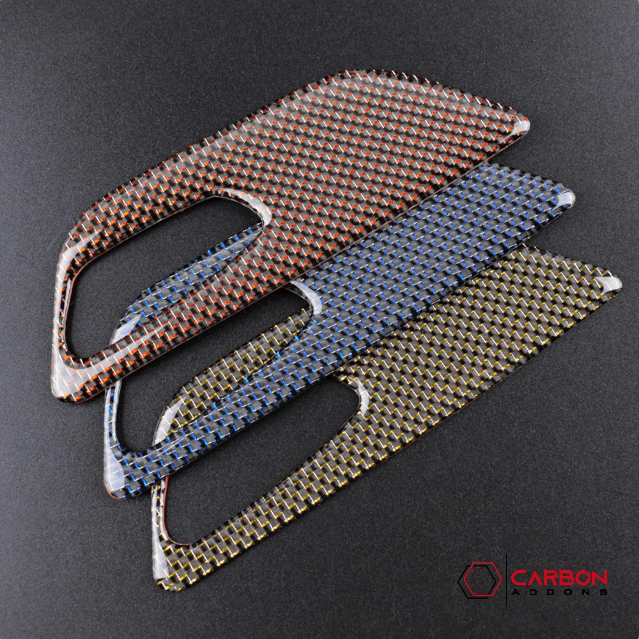 Reflective Carbon Fiber Seat Function Control Trim Overlay For Ford Mustang 2015-2023 - carbonaddons Carbon Fiber Parts, Accessories, Upgrades, Mods