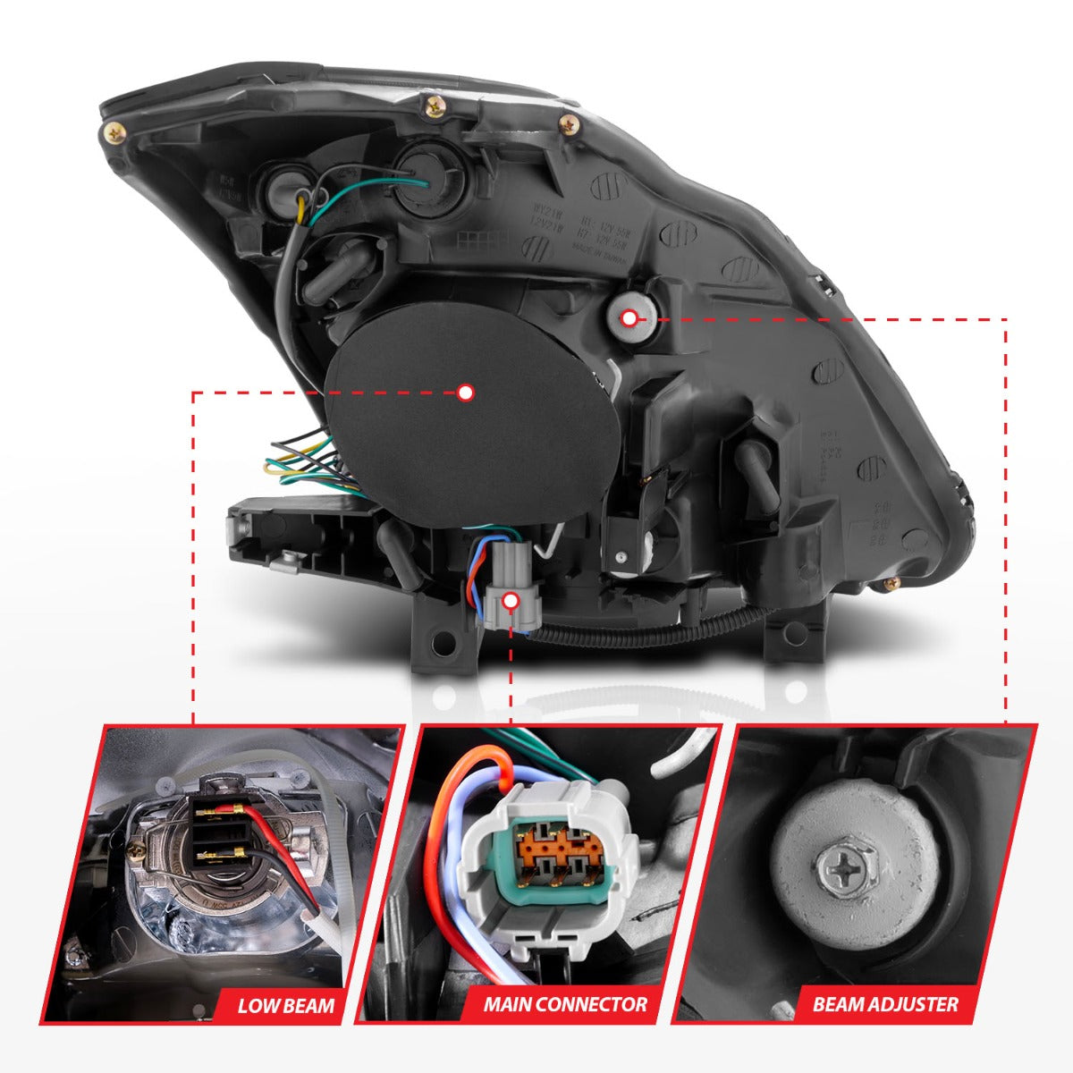 NISSAN 350Z 03-05 PROJECTOR HEADLIGHTS BLACK