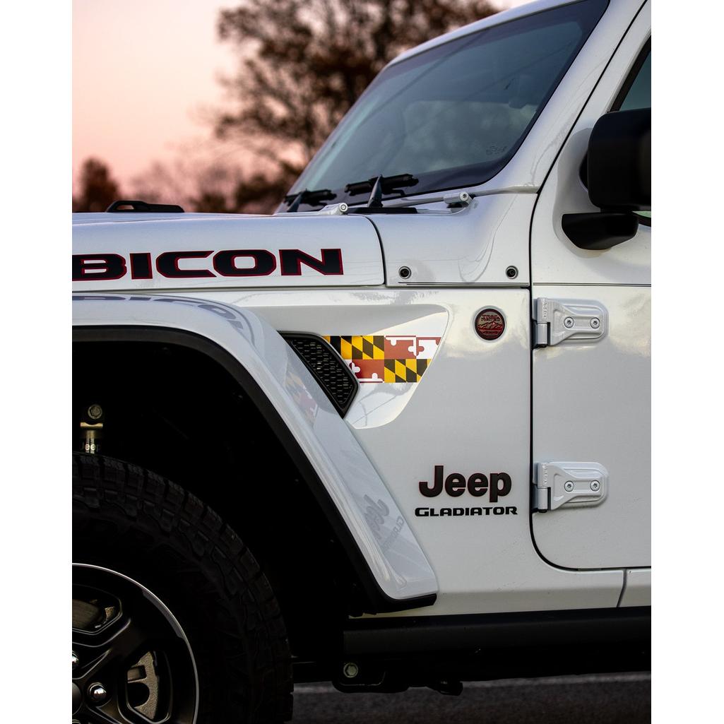 State Flag Fender Vent Premium Wrap Decal for Wrangler and Gladiator - AdventureLifeDecals
