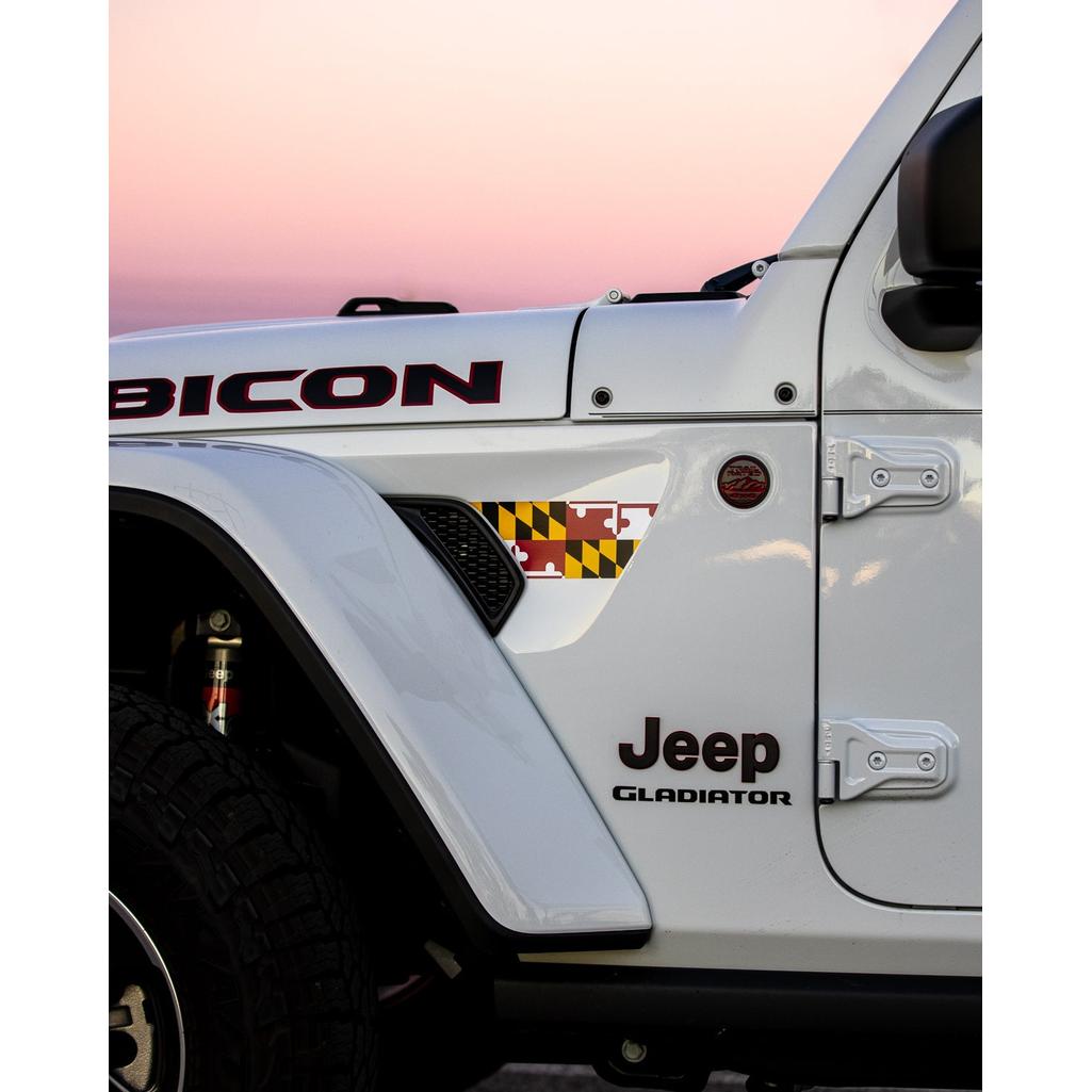 State Flag Fender Vent Premium Wrap Decal for Wrangler and Gladiator - AdventureLifeDecals