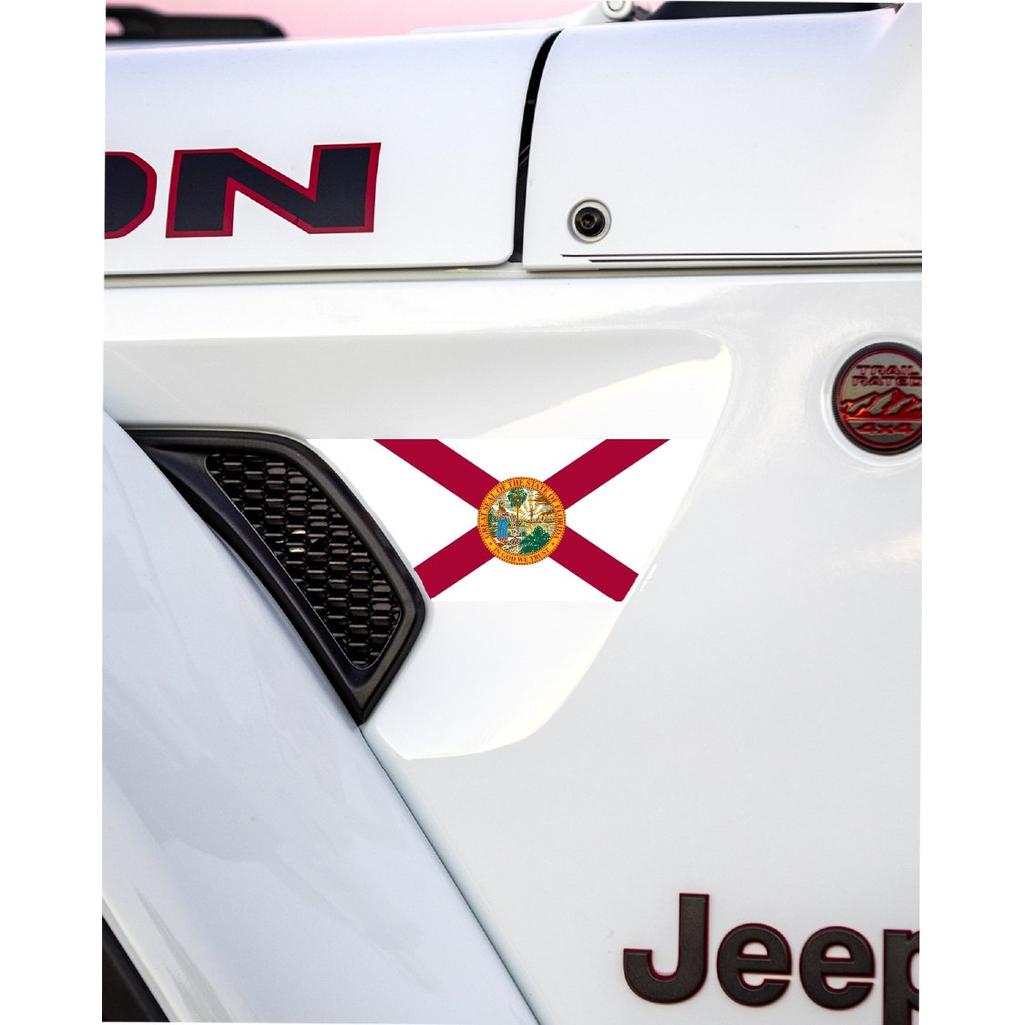 State Flag Fender Vent Premium Wrap Decal for Wrangler and Gladiator - AdventureLifeDecals