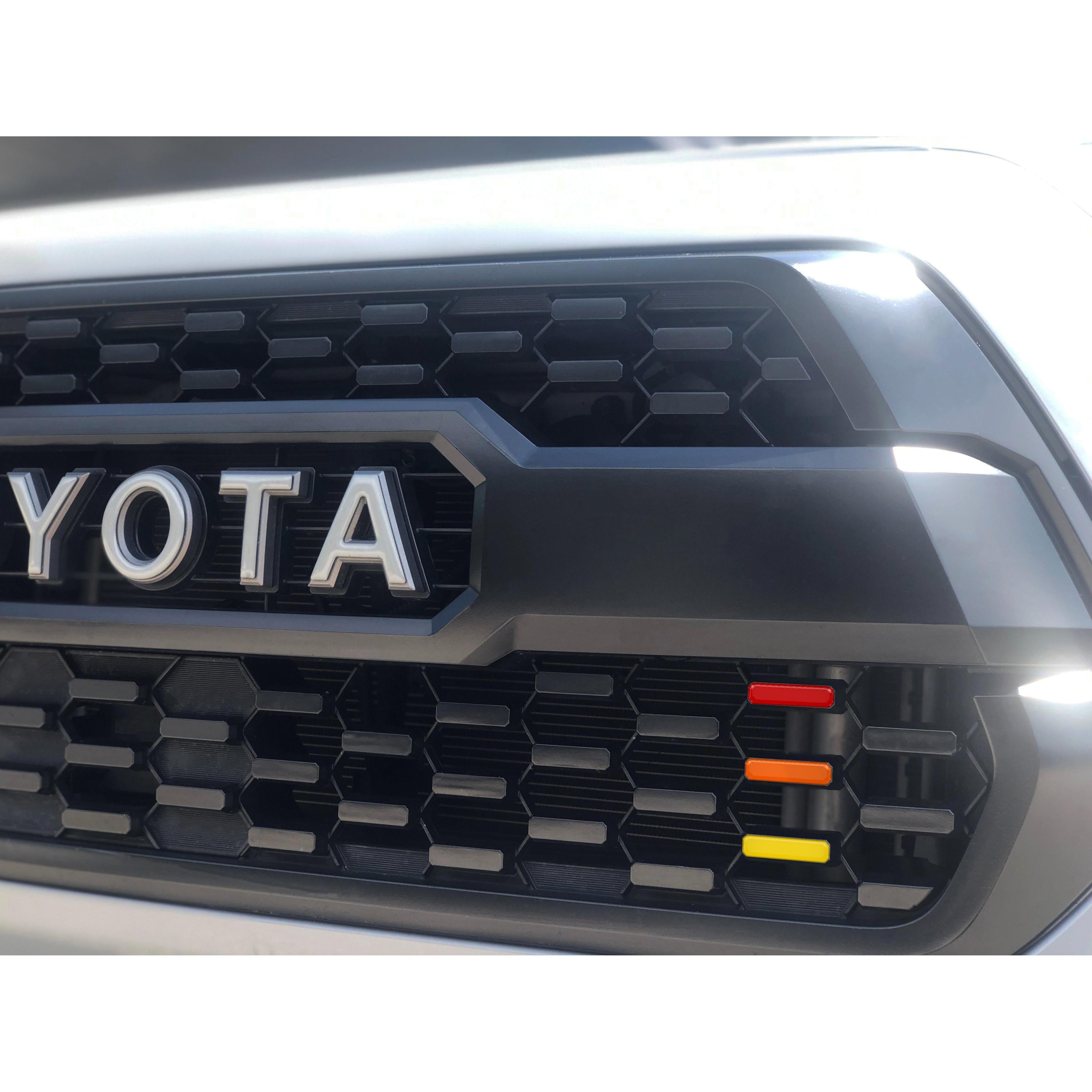 TRI-Color Grille Accent Overlays Fits 2016-2023 Toyota Tacoma TRD Pro Grille