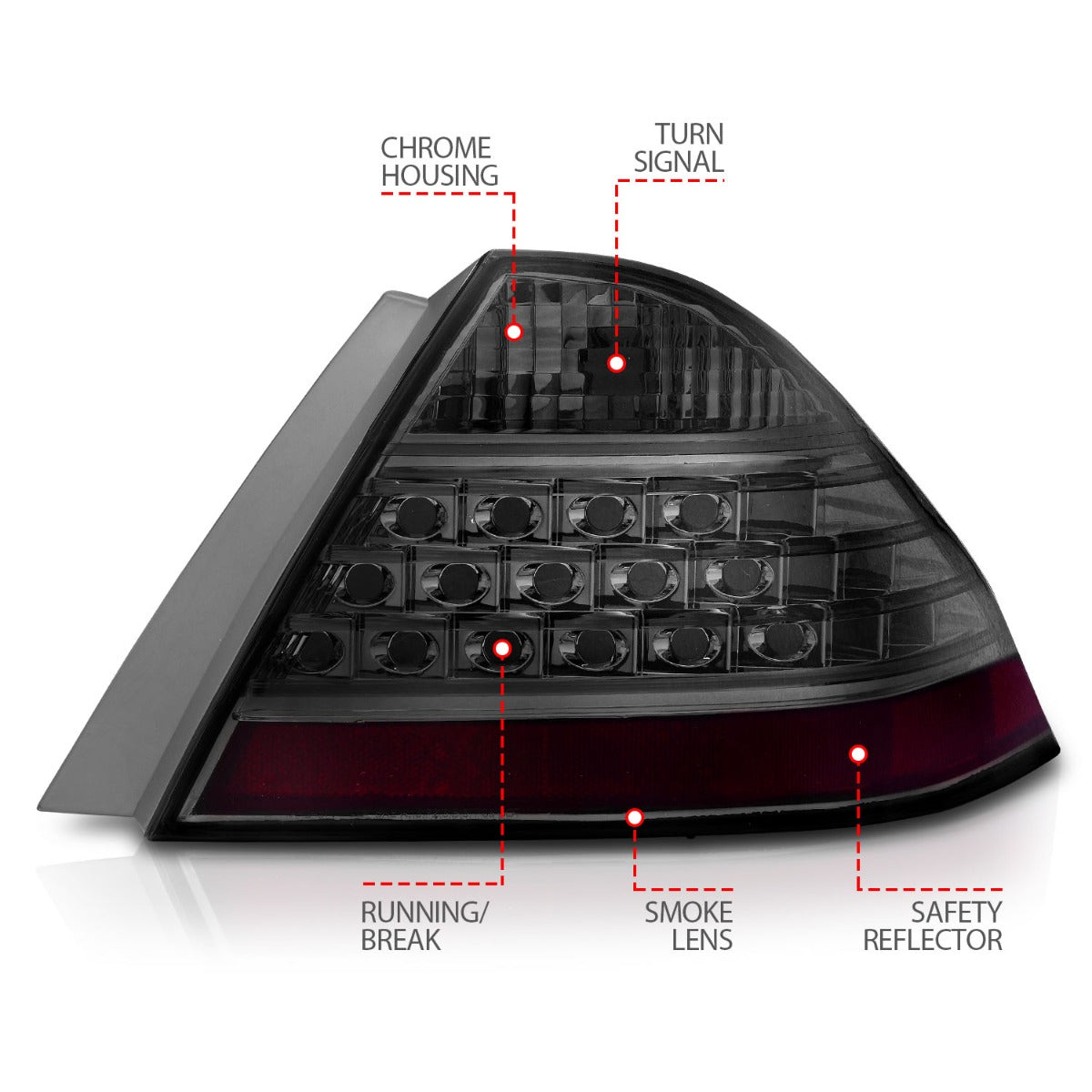 HONDA ACCORD 06-07 4DR TAIL LIGHTS SMOKE