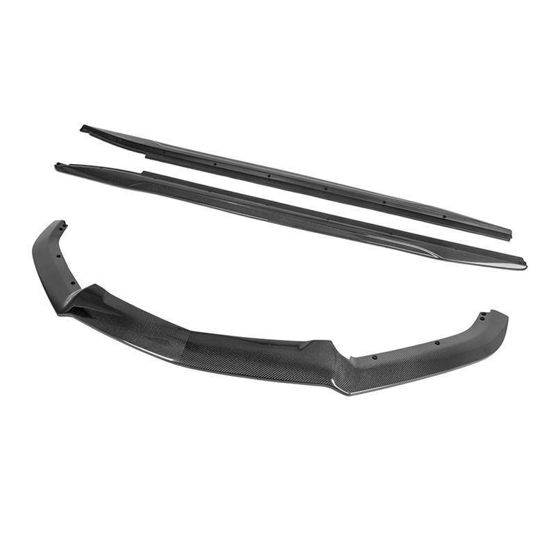 2014-19 Cadillac CTS Carbon Fiber Front Splitter & Side Skirts - Extreme Online Store