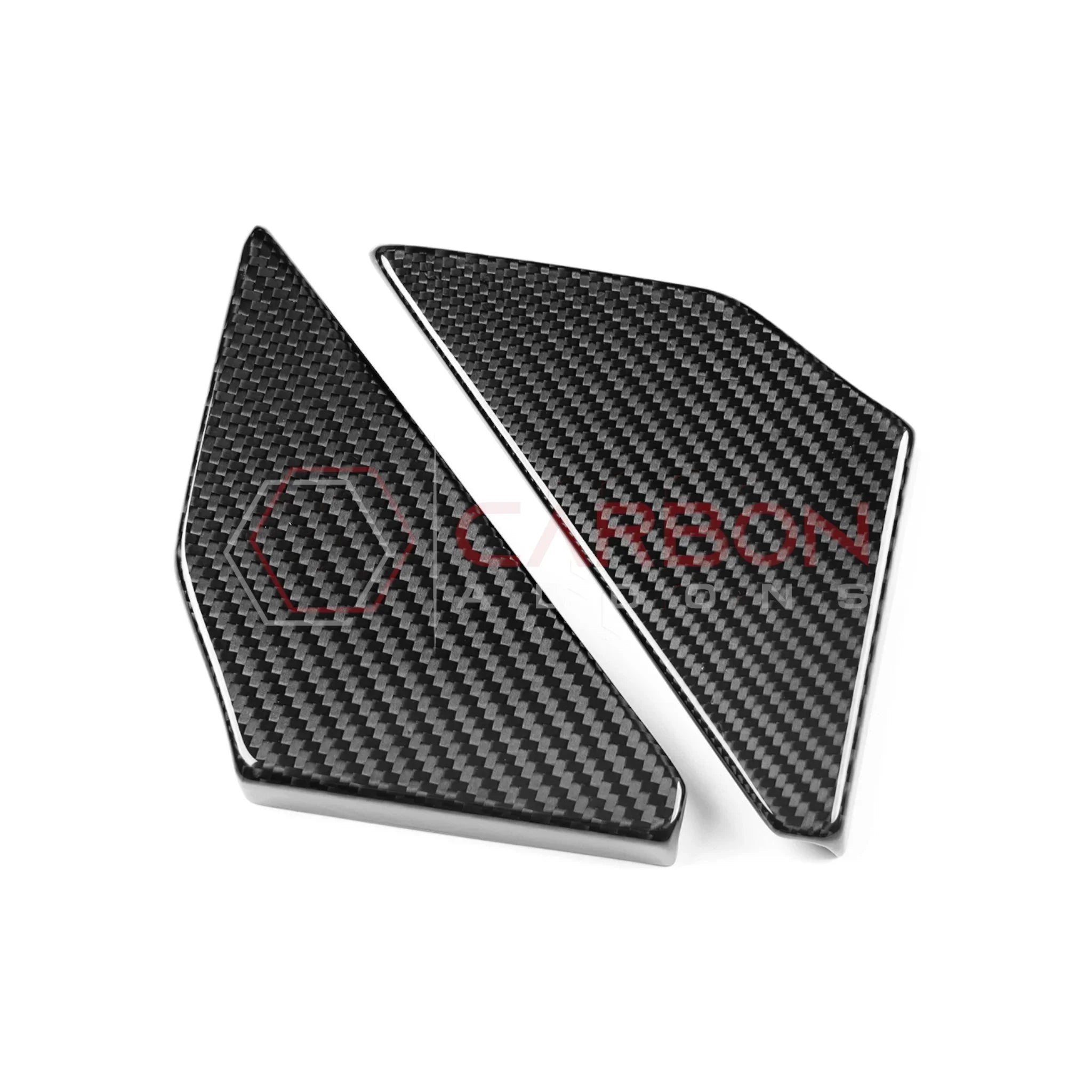 2021–2025 Ford Bronco Rear Door Window Triangle Trim Carbon Fiber Covers