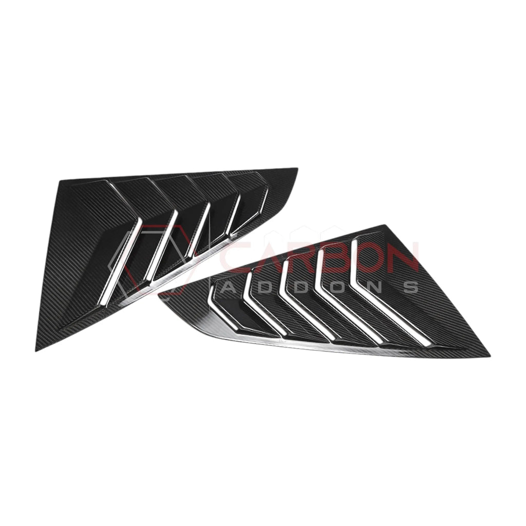 2024+ S650 Mustang Rear Quarter Windows Real Carbon Fiber Louvers – SR1 ...