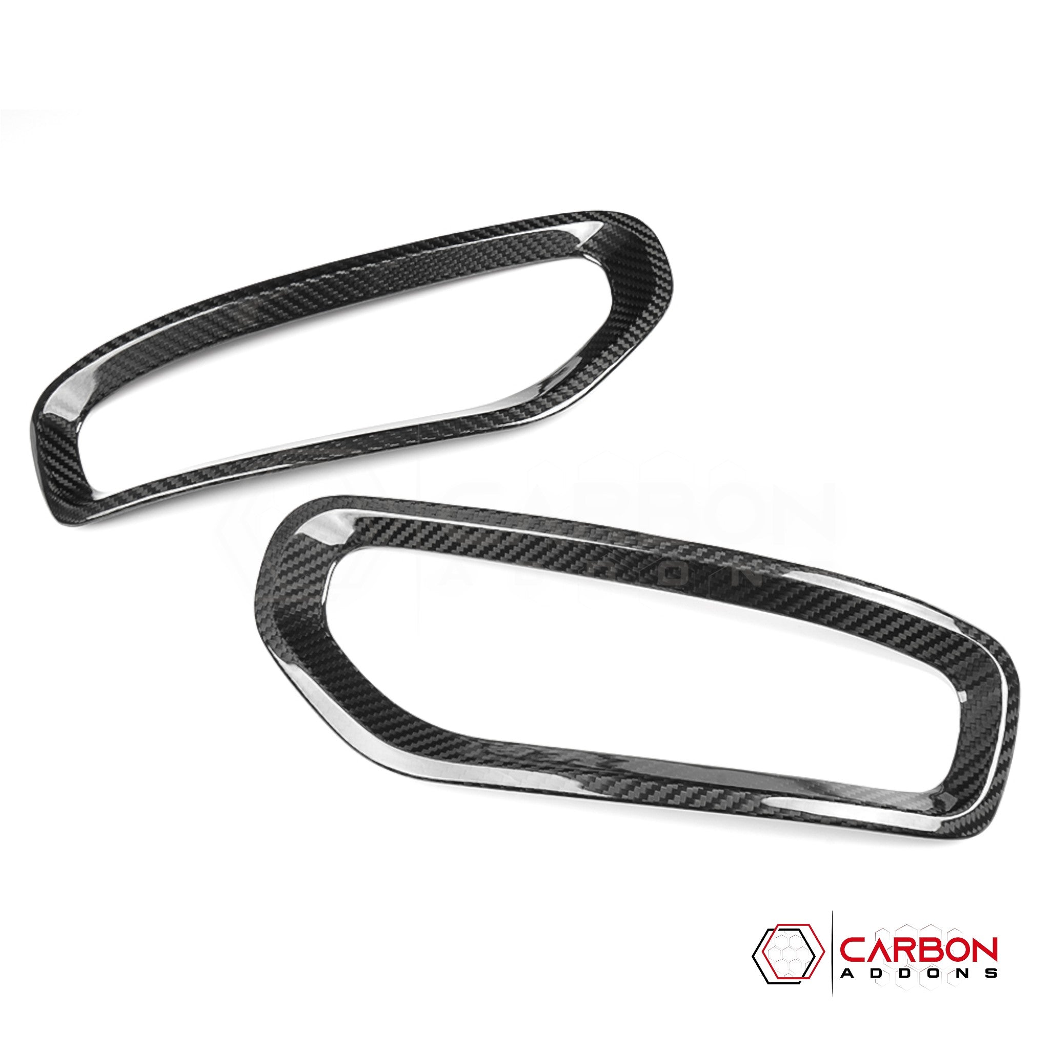 2019+ Dodge Ram 1500 (All Trims) Carbon Fiber Fog Light Frame Covers