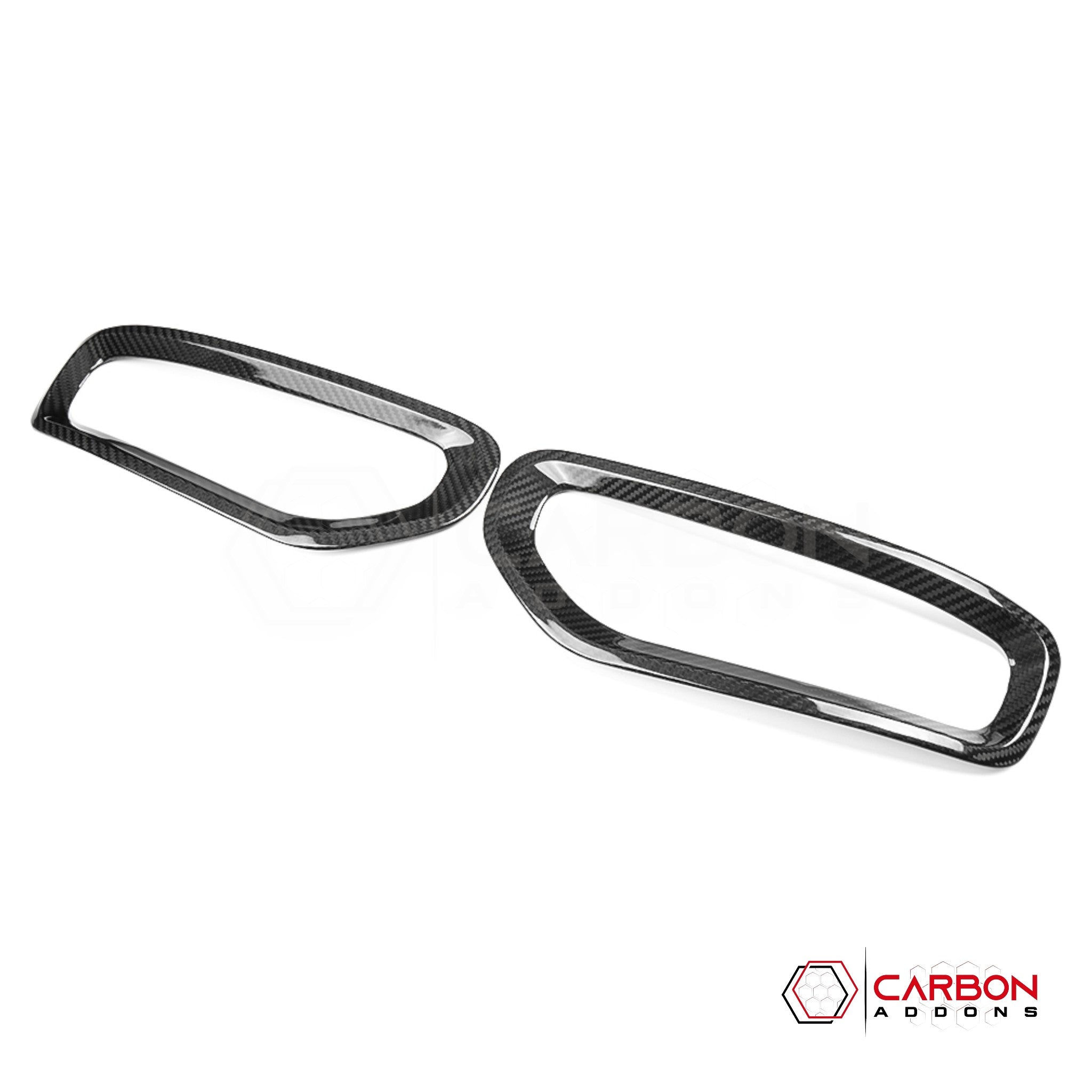 2019+ Dodge Ram 1500 (All Trims) Carbon Fiber Fog Light Frame Covers
