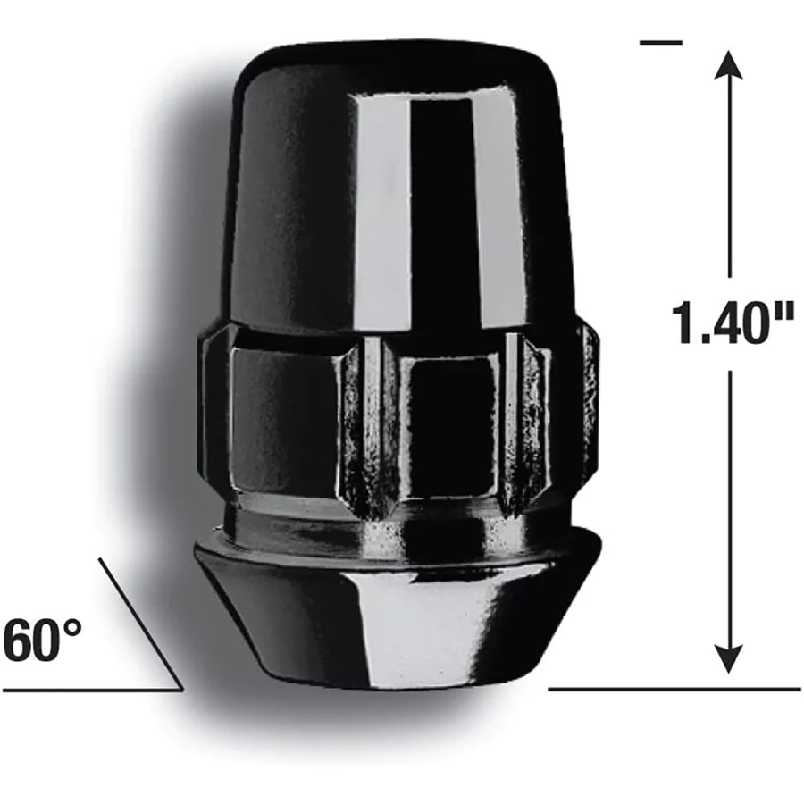 Gorilla Wheel Locks/Lug Nuts 12 x 1.5 - Gloss Black-SR1 Performance