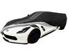 C7 Corvette Ultraguard Plus Car Cover - 300D Indoor/Outdoor Protection - Black with Gray Stripes