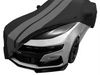2010-2024 Camaro Ultraguard Stretch Satin Indoor Car Cover : Sport Series - Black with Gray Stripes