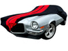 1967-1981 Camaro Ultraguard Stretch Satin Indoor Car Cover : Sport Series - Black with Red Stripes