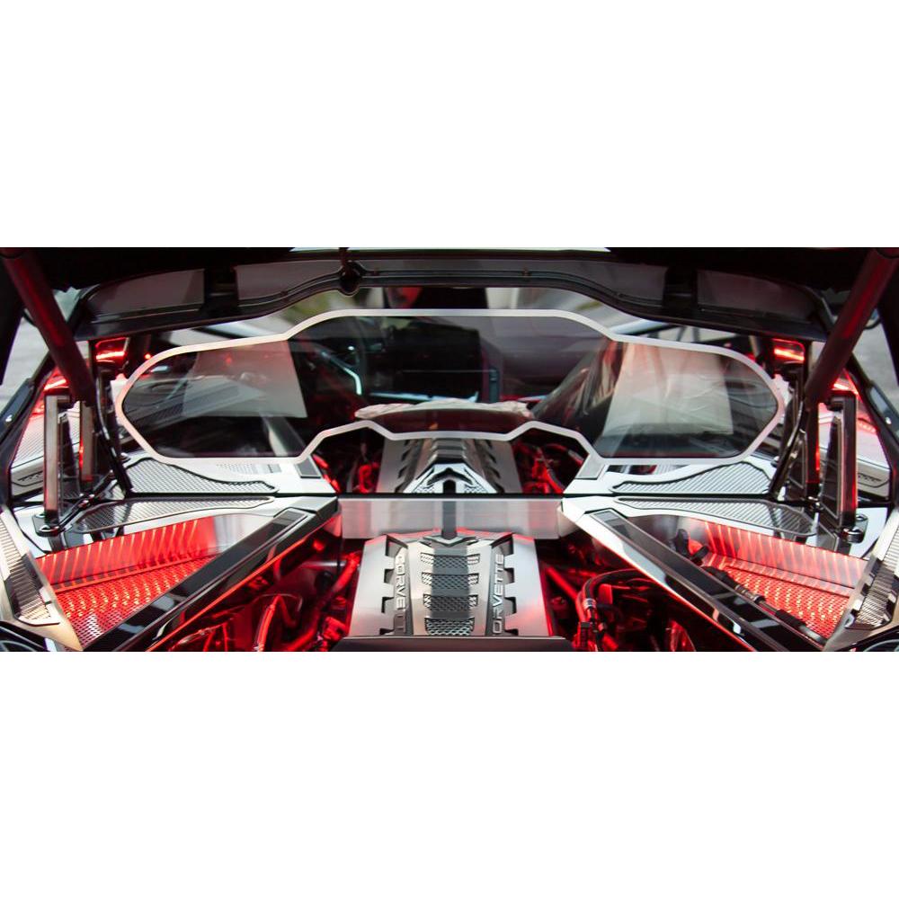 C8 Corvette Rear Window Frame Polished Stainless Steel w/Brushed Trim-SR1 Performance