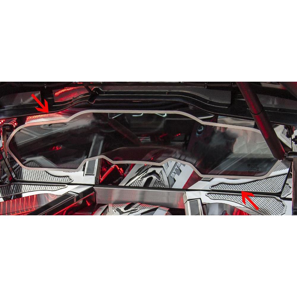 C8 Corvette Rear Window Frame Polished Stainless Steel w/Brushed Trim-SR1 Performance