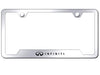 Infiniti Stainless Steel License Plate Frame - Chrome with Black
