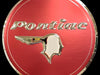 Pontiac Chieftain Stainless Steel Wall Hanging Sign - Red/Chrome : 22"