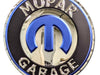 Mopar Garage Omega M Stainless Steel Wall Hanging Sign - Blue/Chrome : 22"