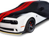 2008-2023 Dodge Challenger Ultraguard Stretch Satin Indoor Car Cover : Sport Series - Black with Red Stripes