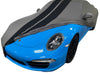2012-2024 Porsche 911 Coupe/Carrera/Targa/Turbo GTS/Cayman/Boxster Ultraguard Stretch Satin Indoor Car Cover : Sport Series - Dark Gray with Black Stripes