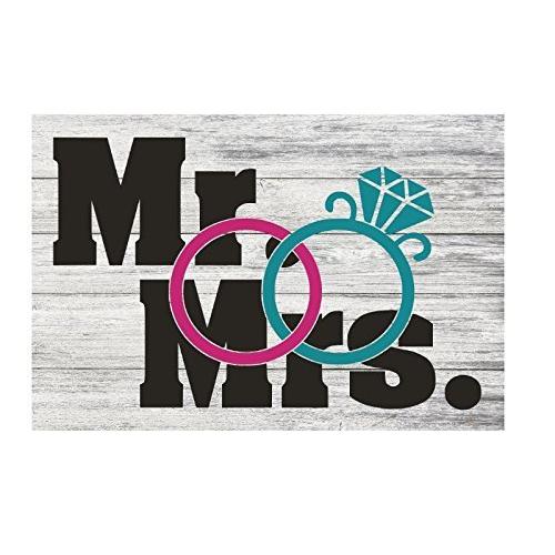 Mr. & Mrs. Wedding Decoration Rustic Metal Sign - 12