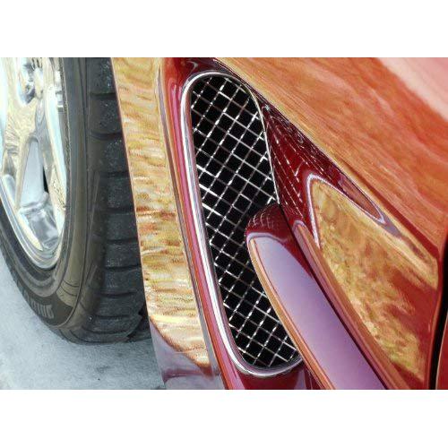 American Car Craft Chevrolet Corvette 1997 1998 1999 2000 2001 2002 2003 2004 Chrome Mesh Side Vent Grille Chrome Insert Trim Kit-SR1 Performance