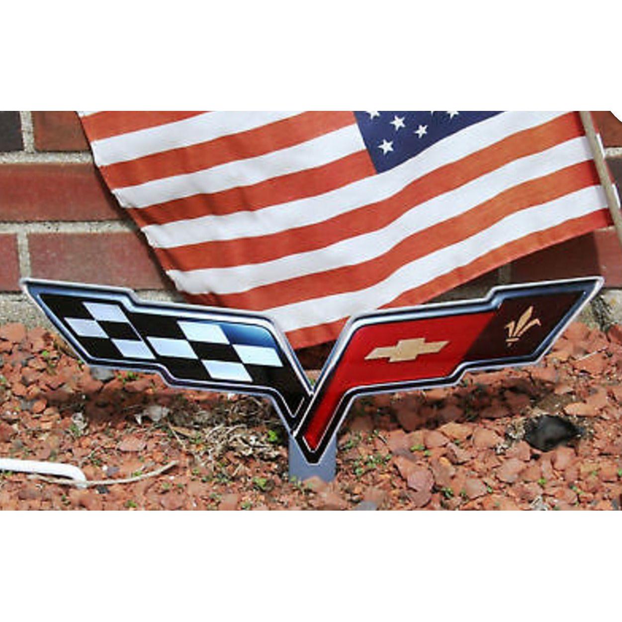 C6 Corvette Metal Landscaping Stake Sign 18 x 11-SR1 Performance