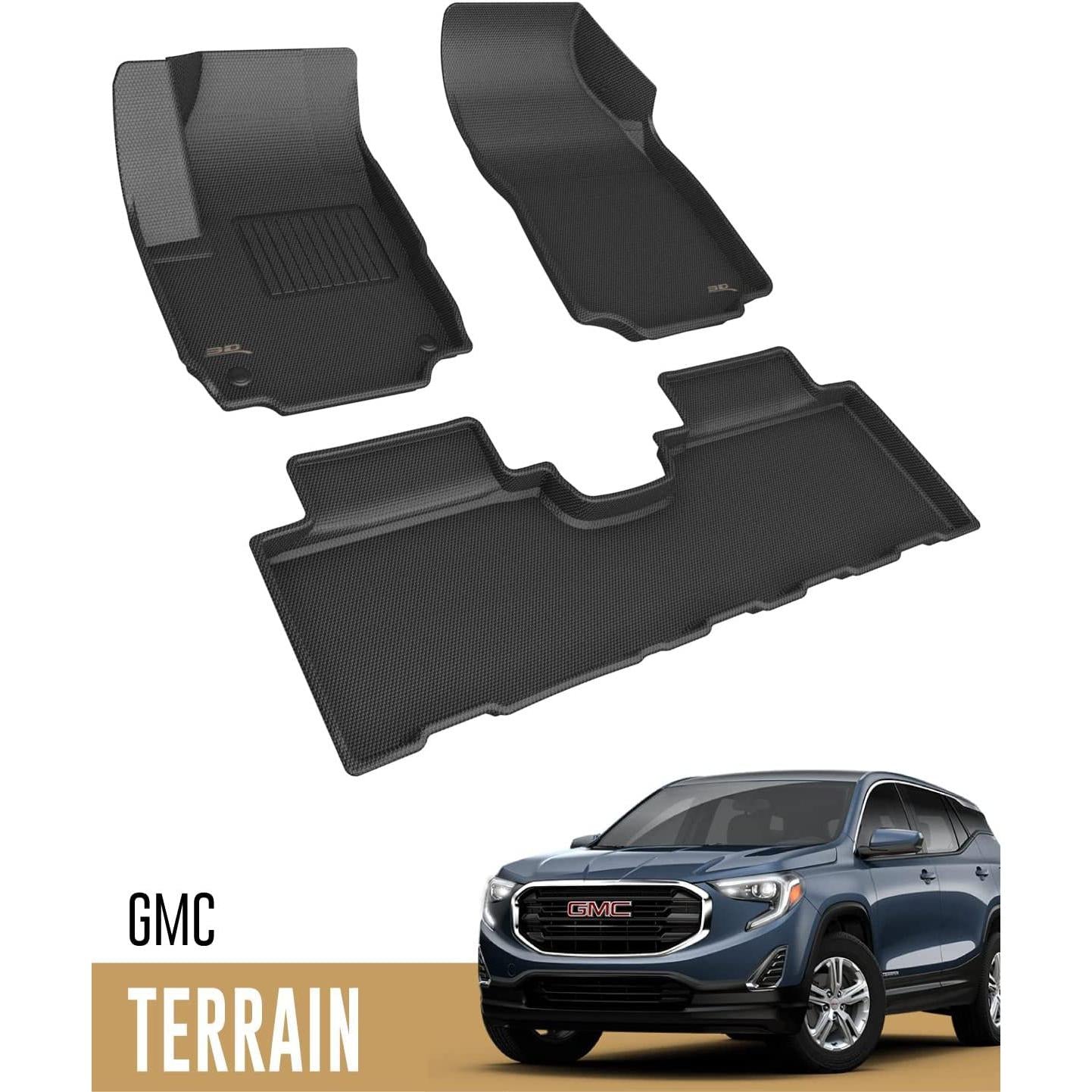 2018-2022 GMC Terrain 3D MAXpider Custom Fit Kagu Floor Mats (Black)-SR1 Performance