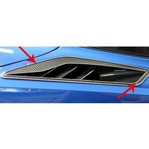 C7 Corvette Stingray Rear Quarter Vent Set 2Pc Carbon Fiber w/Polished Trim