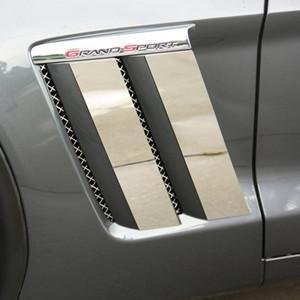 Corvette Grand Sport Fender Pillar Accent Stainless Steel : 2010-2013 Grand Sport-SR1 Performance