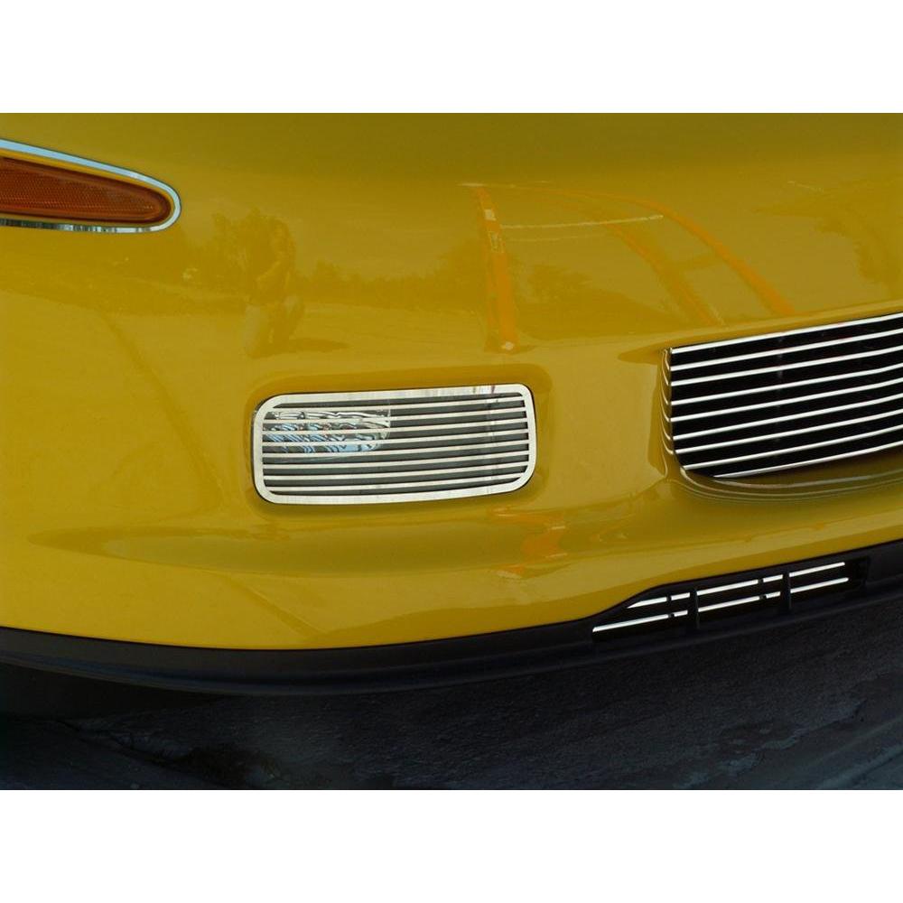 Corvette Driving Light Grille 2 Pc. (Set) - Polished Stainless Steel : 2006-2013 Z06,ZR1,Grand Sport-SR1 Performance