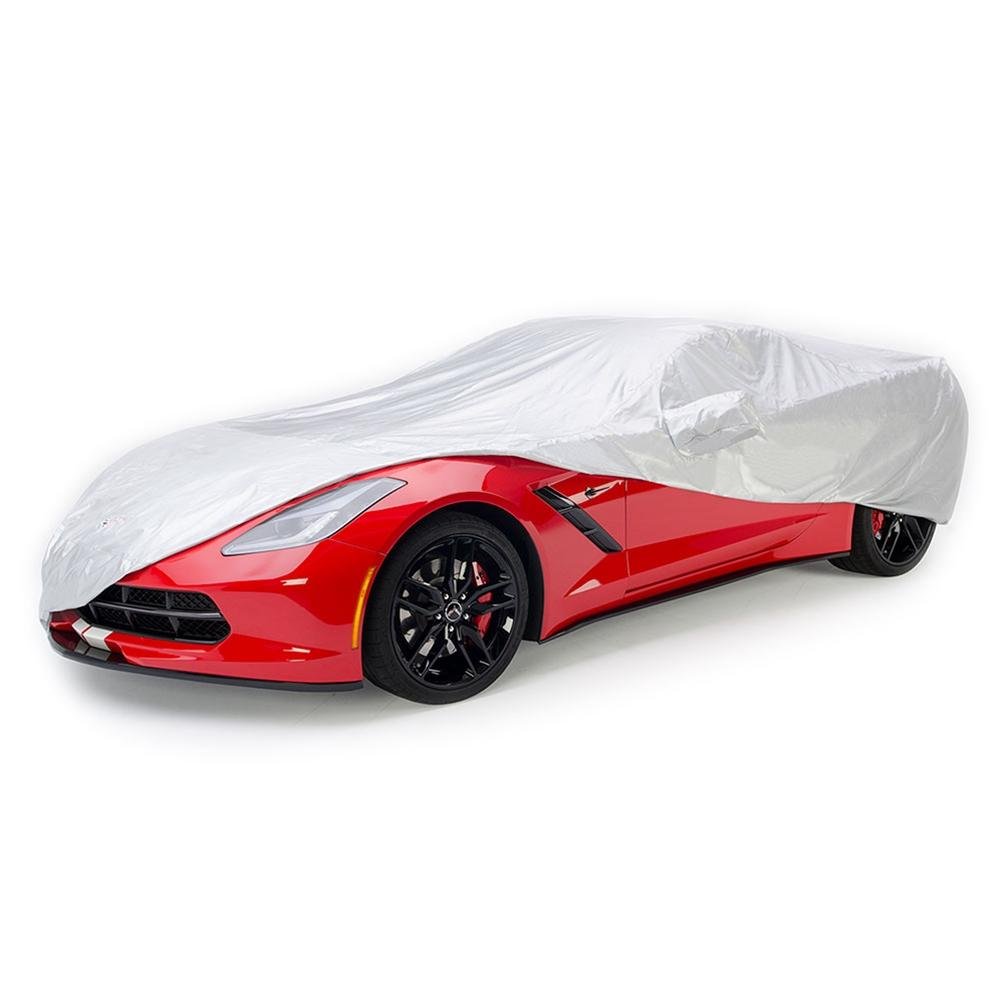 Corvette Intro-Guard Car Cover Embossed - Indoor/Outdoor - Silver : C7 Stingray, Z51, Z06, Grand Sport-SR1 Performance