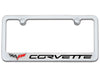 C6 Corvette License Plate Frame - Chrome